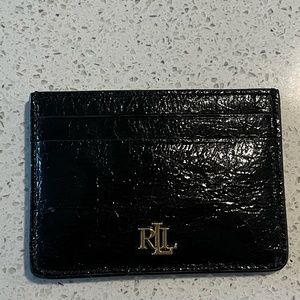 EUC!!! Lauren Ralph Lauren- Black Leather Card Case